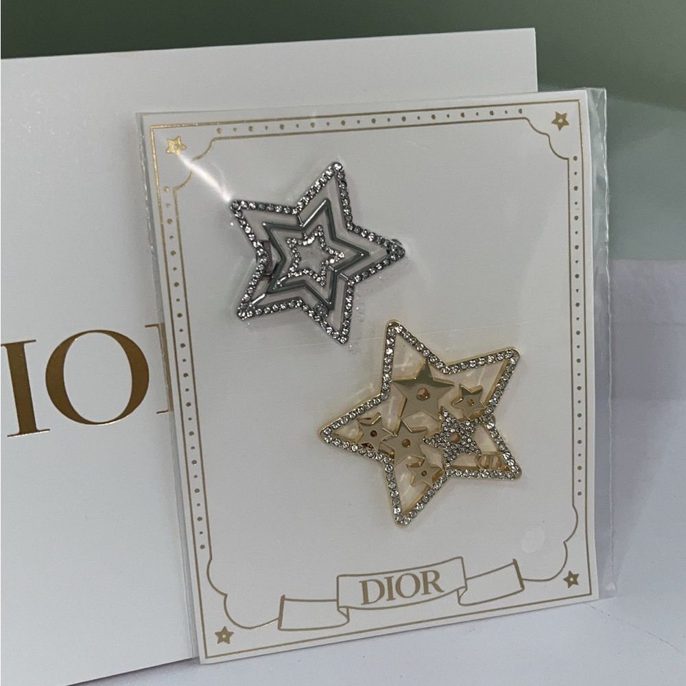 New and authentic Dior Silver and Gold Star Hair Clips
Limited edition. - Picture 4 of 9